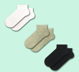 Белые+Серые+Черные набор коротких (3 пары)