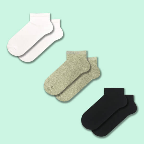 Белые+Серые+Черные набор коротких (3 пары) Белые+Серые+Черные набор коротких (3 пары)